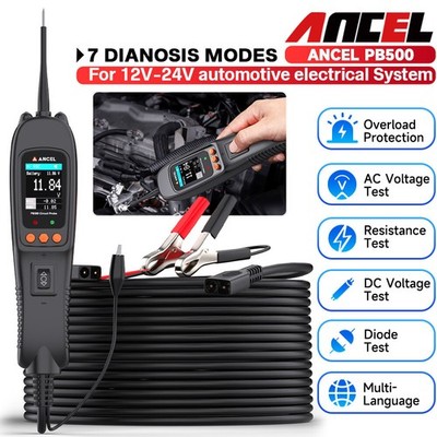 ANCEL PB500 12-24V Auto Power Circuit Probe Kit Tester Tool AC/DC Voltage Tester