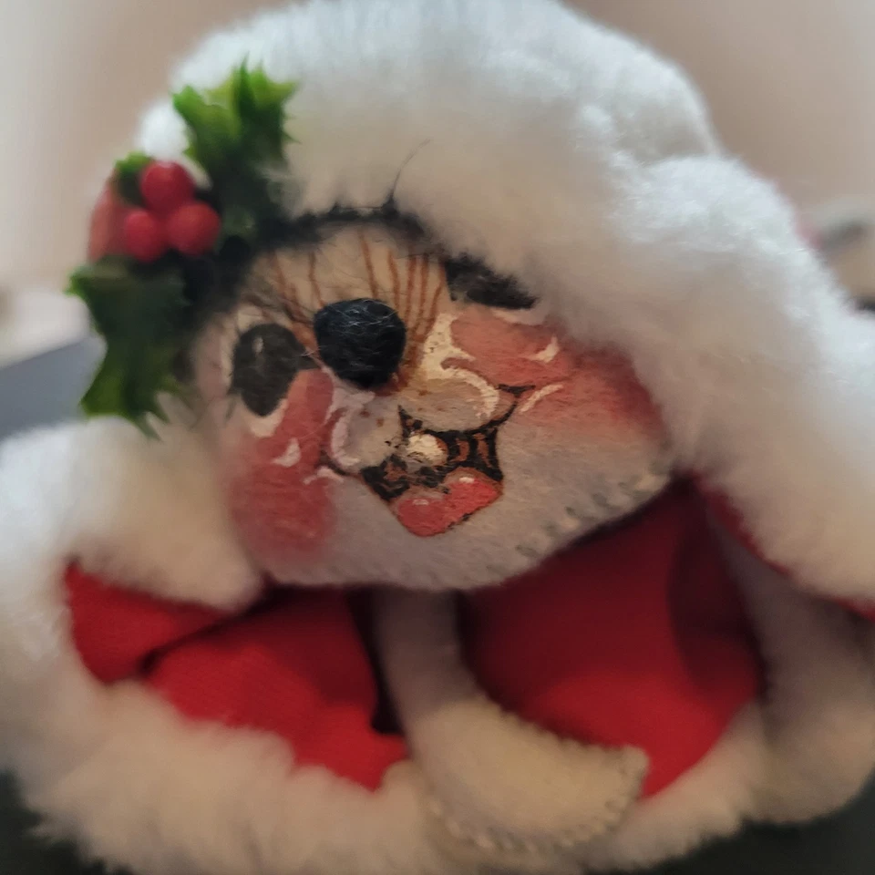 Кукла Annalee 6 дюймов мышь в шляпе Санта ~ 1992 - Изображение 2 из 4