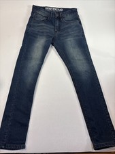 VGB Vintage Genes Black Mens 28x30 Slim Fit Comfort French Terry Med Blue Jeans