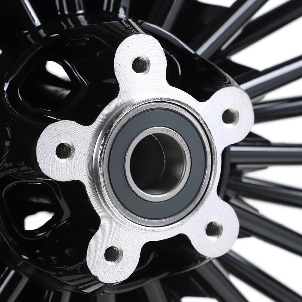 21X3.5 Fat Spoke Front Wheel for Harley Touring Electra Street Road Glide 09-UP - Image 3 of 4