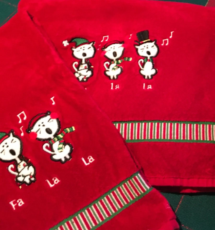 Ritz 100% cotton red “fa la la” holiday towel - Изображение 3 из 3