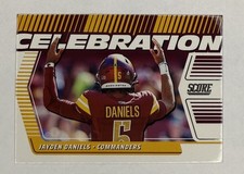 2025 Score JAYDEN DANIELS - CELEBRATION Insert Washington Commanders C-JDA