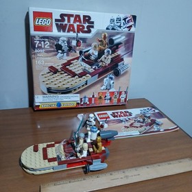 LEGO Star Wars 8092 Luke's Landspeeder 2010 Near Complete Set Stormtrooper Box