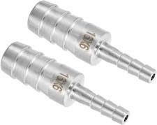 uxcell 2Pcs 5/8" to 1/4" Hose Barb Reducer Pipe Fitting, 304 5/8 1/4 