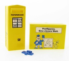 2x Spardose Briefkasten Postsparkasse Post Bank Sparbüchse mit Schlüssel