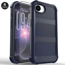 Blue For iPhone 16e/17e/16/17 Pro Max Cell Phone Case Cover w/ Screen Protector