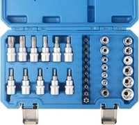 Dayuan 34Tlg Innen AußEn Torx SteckschlüSsel Und S2 Bit Satz Sechskant, E4-E20 N