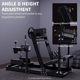 Hottoby Racing Simulator Cockpit 4080Auminum With Monitor Stand Fit Thrustmaster