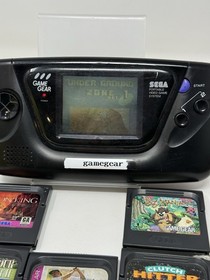 SEGA Game Gear Handheld System - Black + 6 GAMES Tested And Working