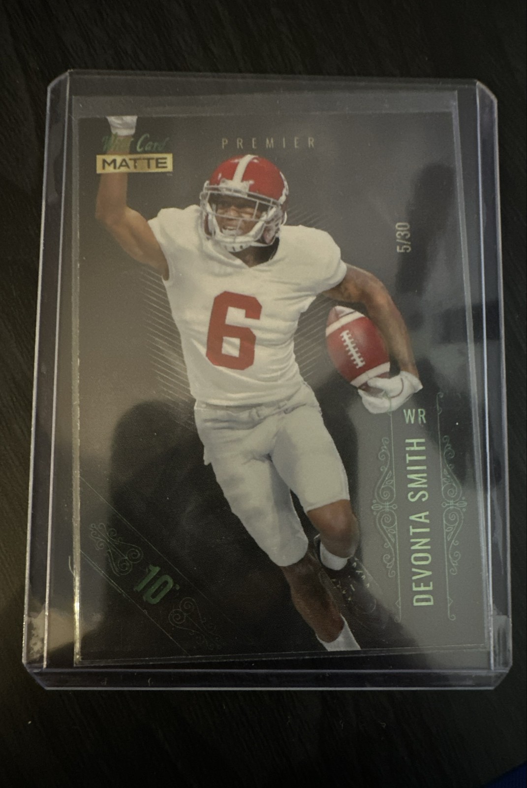 DeVonta Smith Wild Card Matte Black #MBC7 Base