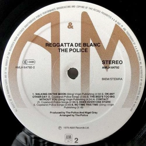 The Police - Reggatta De Blanc LP Album Vinyl Rock New Wave, Reggae 0172 - Bild 4 von 4