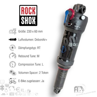 RockShox Dämpfer DELUXE SELECT+ RT 230 x 60 mm MTB Luftdämpfer hinten  NEU