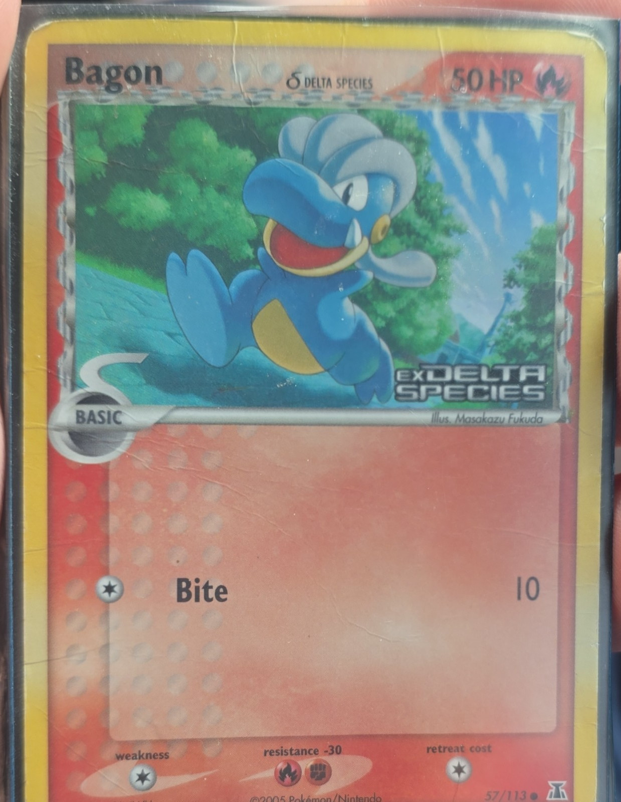 The Pokémon Company Pokémon TCG Bagon 57/113 EX Delta Species Reverse Holo 50 HP