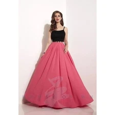 Studio 17 Fuchsia Two Piece Fit & Flare Ball Gown Dress Size 4 Black Pink