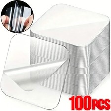 100Pcs Double Sided Adhesive Tape Nano Reusable Super Strong Transparent Wall