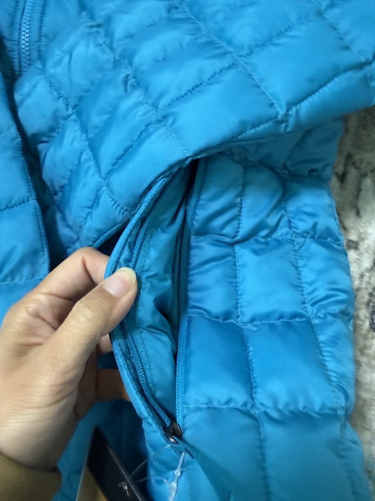 The North Face Thermal Insulated Quilted Full Zip Jacket Alkaline Blue Men XL thumbnail 4