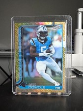 2025 Topps Chrome Football Rico Dowdle Leather GOLD /50 SP Carolina Panthers