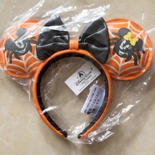 Disney- Parks Halloween Minnie Mickey Mouse Spider Ears Loungefly Headband Gifts