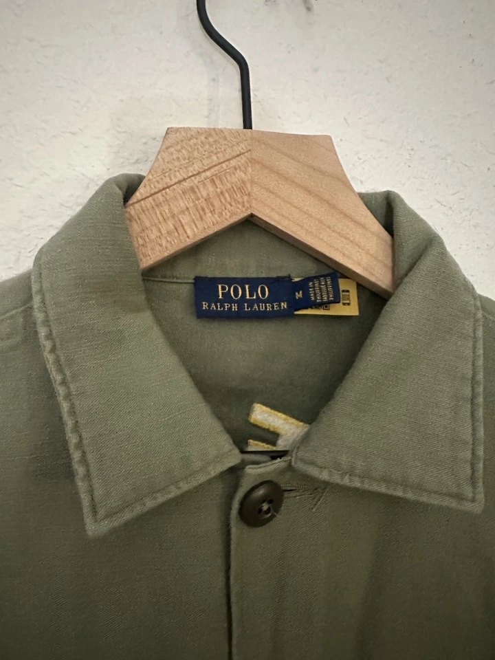 Polo Ralph Lauren Peace Love Polo Chaqueta Camisa Verde M Paloma Bordada Militar Foto 3 de 3
