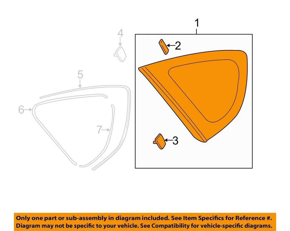 08 09 10 11 12 13 14 SUBARU IMPREZA Cuarto de cristal/ventana izquierda Foto 2 de 3