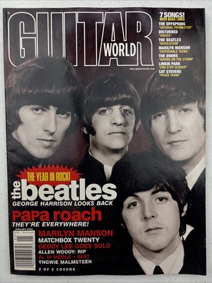 Guitar World Jan 2001 The Beatles Papa Roach Marilyn Manson Matchbox Twenty