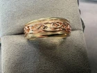 Clogau Welsh 9ct Yellow & Rose Solid Gold Annwyl Wide Channel Ring Size Q Wales