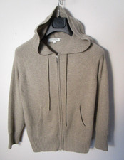 M&S Autograph S Pure Cashmere Zip Hoodie Relaxed Cardigan Cappuccino