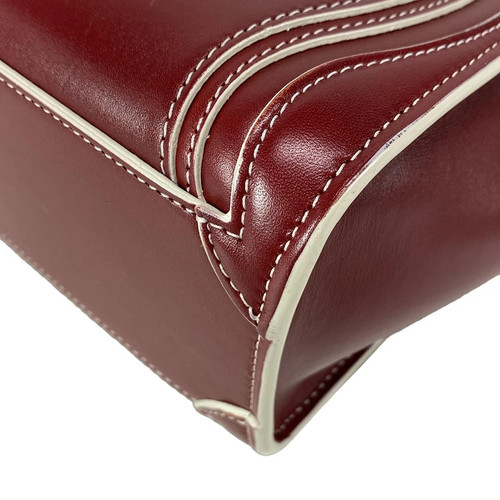 Auth CELINE Luggage Nano Shopper - Red Leather Handbag - Picture 9 of 20