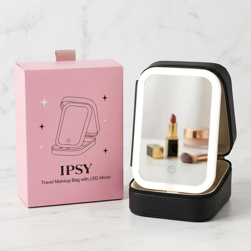travel makeup mirror with adjustable lighting