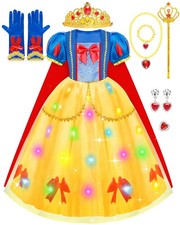 Princess Dress - Light Up Princess Dress Up Clothes for Girls 3-8 Princess Co...