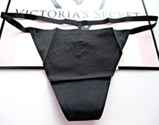 VICTORIA'S SECRET PINK No Show V-String Thong Panty S M L XL Black FREE SHIP 4 