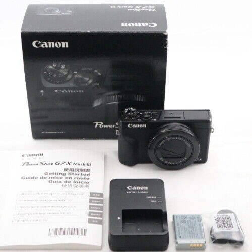 NEUWERTIG Canon PowerShot G7 X Mark III 3 Digitalkamera SCHWARZ Englisch - Bild 1 von 6