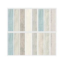RMK3696GM Distressed Barn Wood Plank Blue Peel and Stick Giant Wall Decals, B...