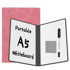 Portable Dry Erase Board,Reusable Whiteboard Notebook, Double-Sided White Boa...