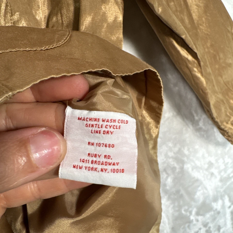 Дамы Ruby Rd миниатюрный золотой атласный металлический куртка Sz 10P - Изображение 4 из 4