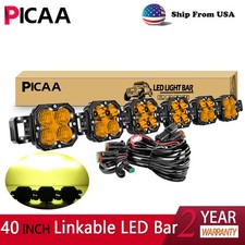 40 In 180w Led Cube Work Light Linkable Driving Light Bar For Car Offroad Amber