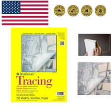 50 Sheets of  Tracing Paper - 9x12 inches, Ideal for Sketching & Overlays