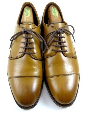 Allen Edmonds  ''PARK AVENUE'' DERBY Cap-Toe Oxfords 8.5 EEE Walnut  USA (789N)