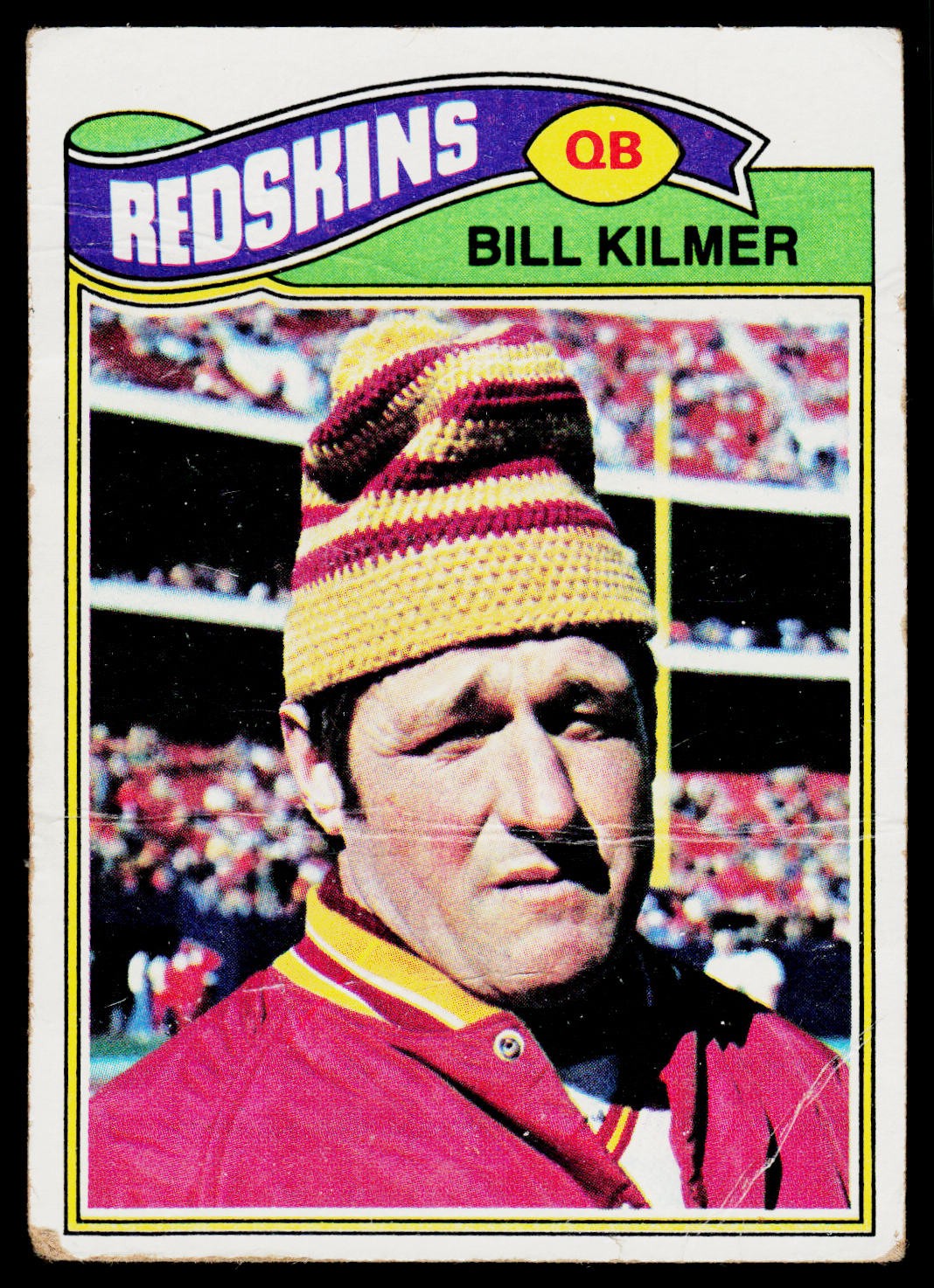 Bill Kilmer, 1977 Topps, #495, Washington Redskins,