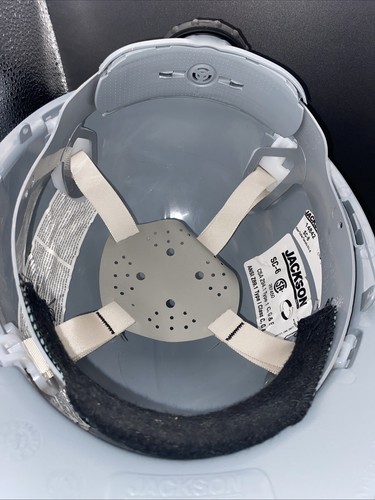 Jackson Safety 14842 Schutzhelm: Klasse E, 4-Punkt-Aufhängung, grauer Kunststoff - Bild 6 von 7