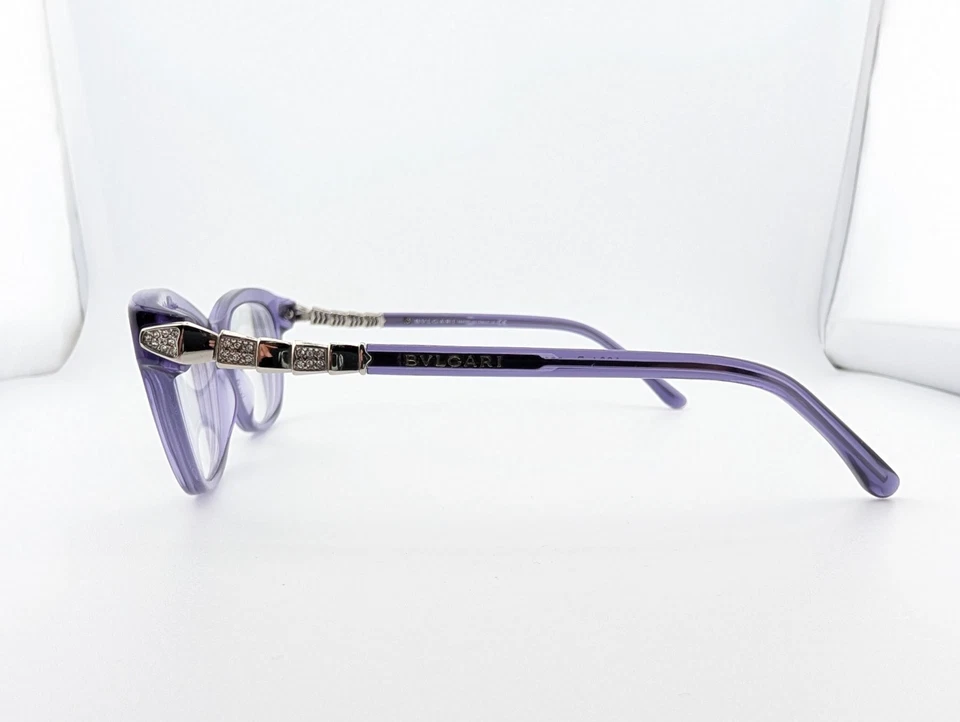 Bvlgari Eyeglasses Frames Only, 4091-B 5323, 51-17-135, Purple, Made in Italy - Image 4 of 4