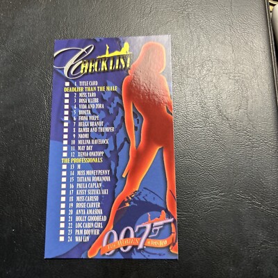 Jb17 The Women Of James Bond 007 Supervue 1998 #72 Checklist