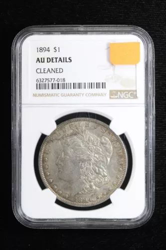 1894 Morgan Dollar NGC AU Details Cleaned 3WYR