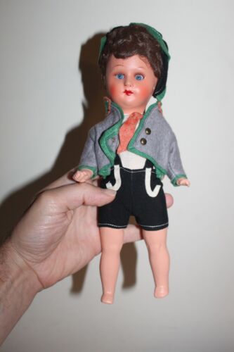 Antique Dolls 4/0 WWII German Bisque Souvenir Doll Sleep Eyes Armand Marseille - Picture 2 of 12