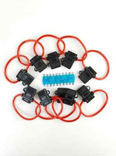 5 Pack 14 Gauge In-line ATC Copper Fuse Holder 15 AMP Fuse Cover New Car Install