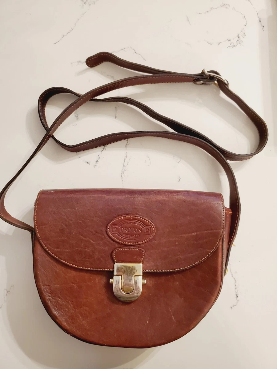 OROTON vintage Leather Crossbody Bag Australia Handcrafted Cowhide