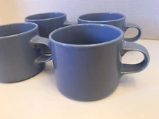 Dansk Set Of 4 Stacking Cups Mugs Sky (Tjorn ?) Blue EUC