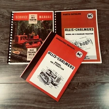 Set Allis Chalmers Hd 5 Crawler Tractor Service Parts Operators Manual Shop Book