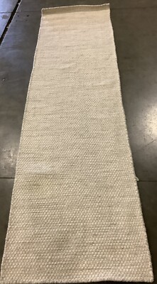 IVORY / LIGHT GREY 2'-3'' x 9'-0'' Damaged Rug Reduced Price 1172674071 NAT975G-29