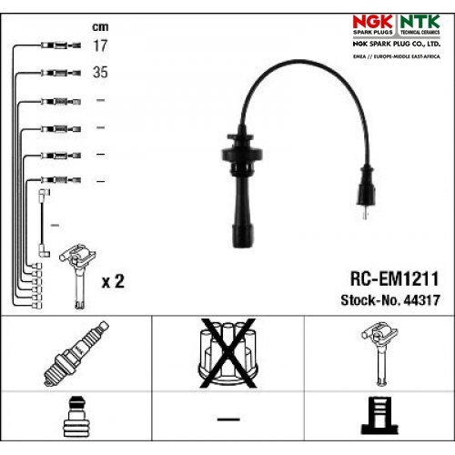 ZüNdleitungssatz Ngk 44317 FüR Mitsubishi Lancer Vii-image